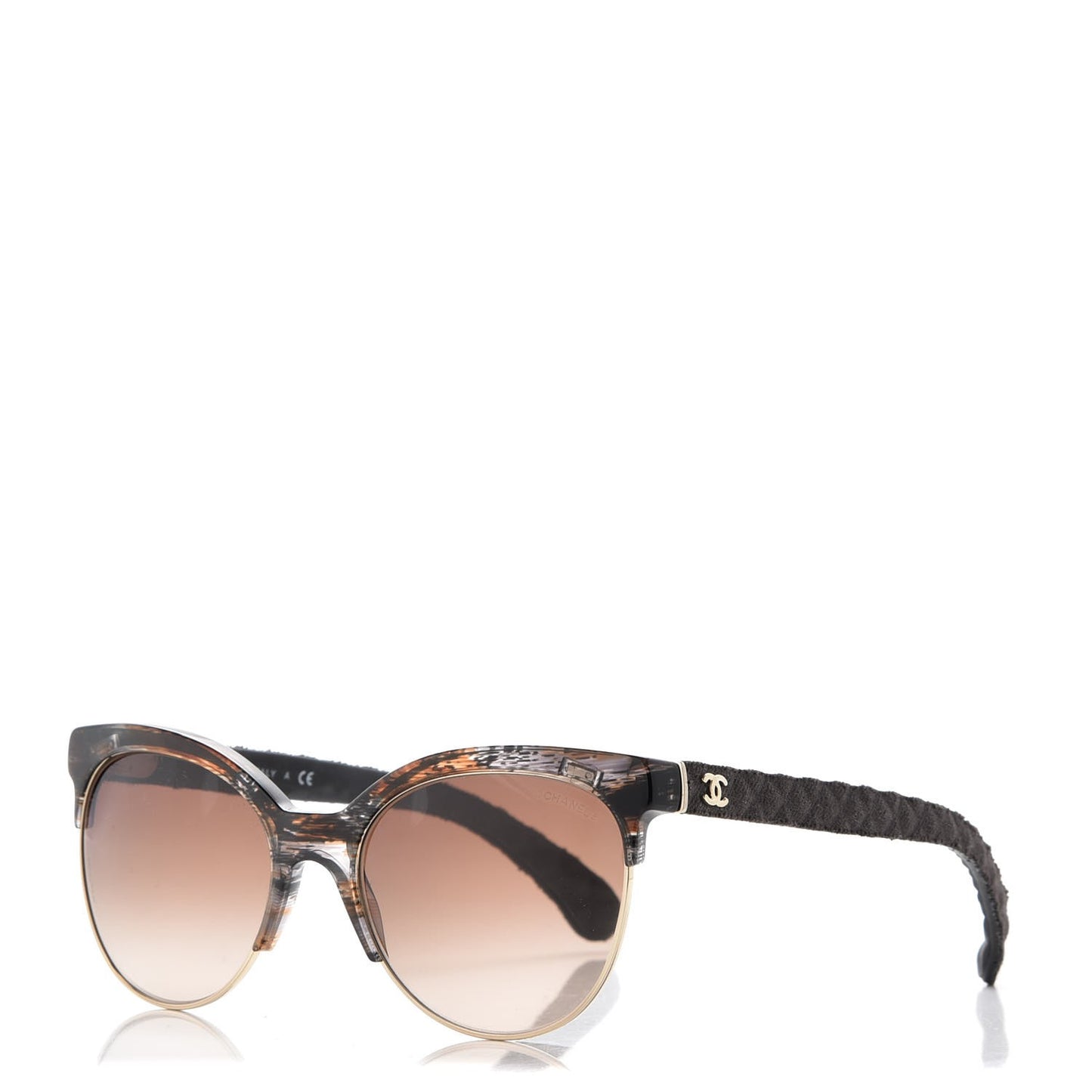 Denim Quilted Pantos Spring Polarized Sunglasses 5342 Brown