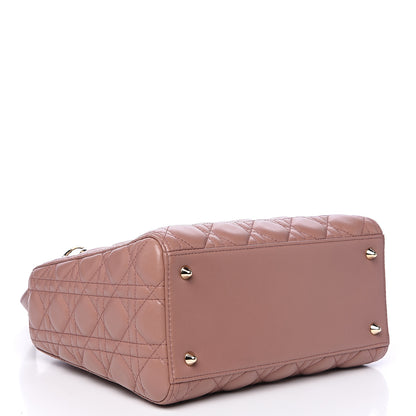 Christian Dior Lambskin Cannage Medium Lady Dior Bois de Rose 3 of 9