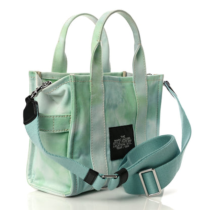 Marc Jacobs Cotton Canvas Tie Dye Small The Traveler Tote Bag Green 2 of 9