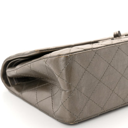 Chanel Metallic Aged Calfskin Quilted 2.55 Reissue 226 Flap Pewter 9 of 11