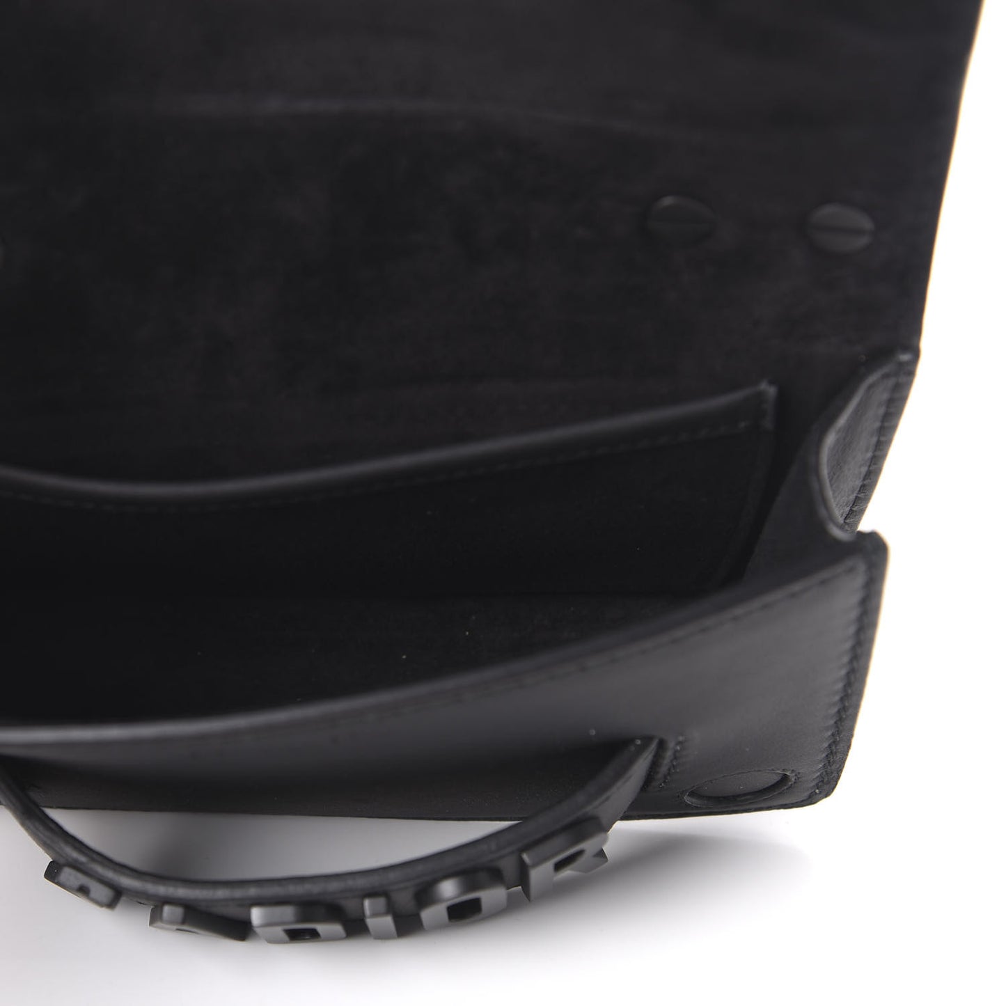 Ultra Matte Calfskin Mini J'Adior Chain Flap Bag Black