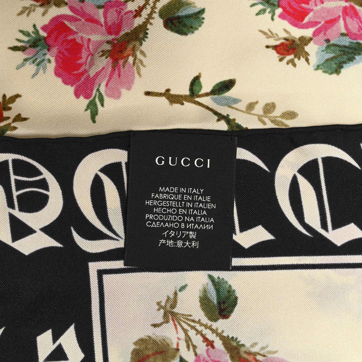 Gucci Silk Flower Print Scarf 3 of 3