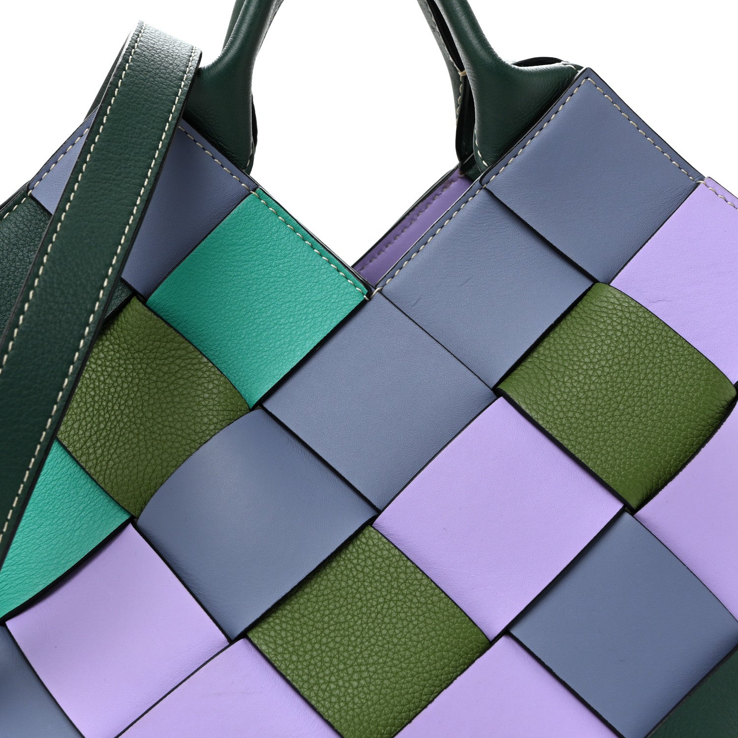 Loewe Calfskin Woven Small The Surplus Collection Basket Bag Multicolor 7 of 10