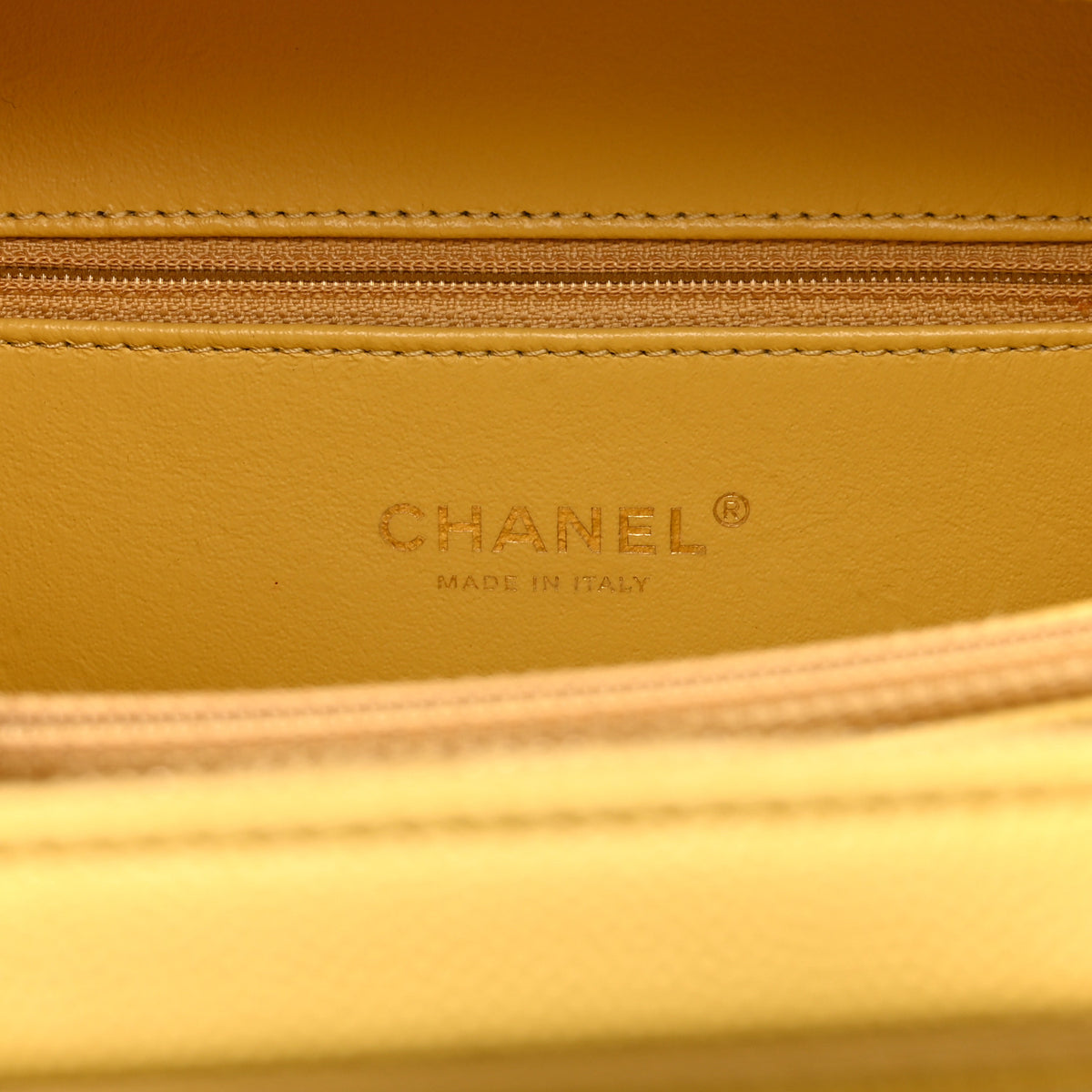 Chanel Caviar Quilted Medium CC Filigree Vanity Case Yellow 6 of 10