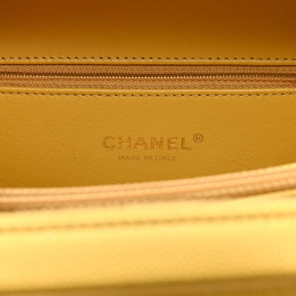 Chanel Caviar Quilted Medium CC Filigree Vanity Case Yellow 6 of 10