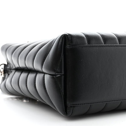 Saint Laurent Calfskin Y Quilted Monogram Small Loulou Shopper Black 10 of 11