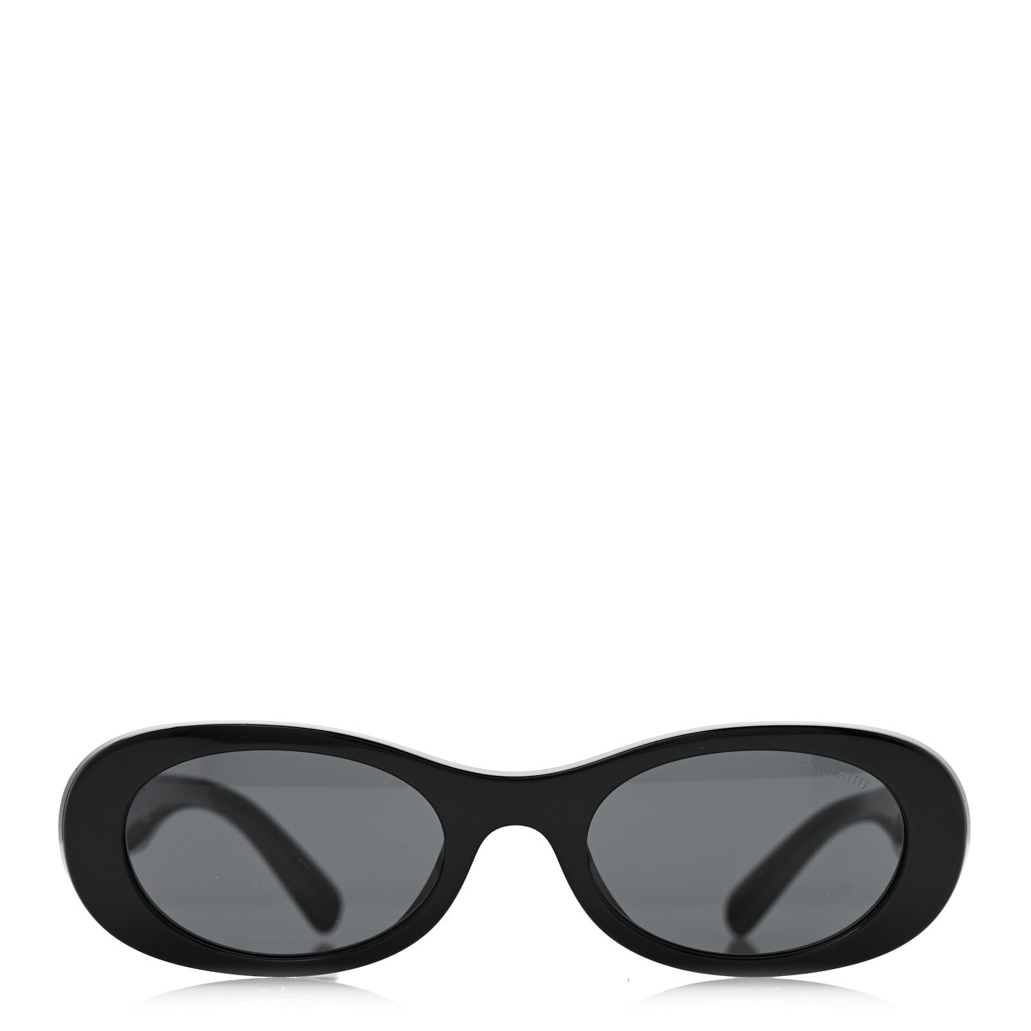 Miu Miu Acetate Oval Sunglasses SMU 06Z Black 2 of 8