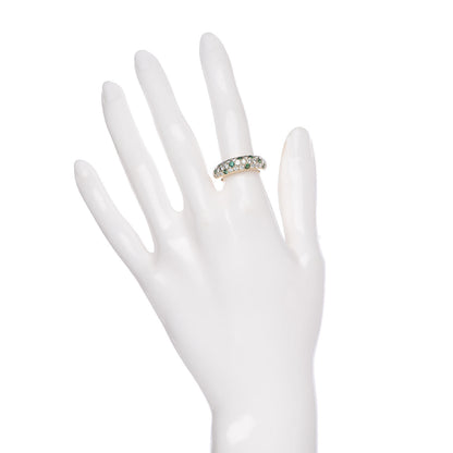 Cartier 18K Yellow Gold Diamond Emerald 6mm Etincelle De Band Ring 51 5.75 2 of 4