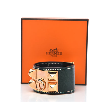 Hermes Evercolor Collier de Chien CDC Bracelet T2 Vert Cypres 6 of 6