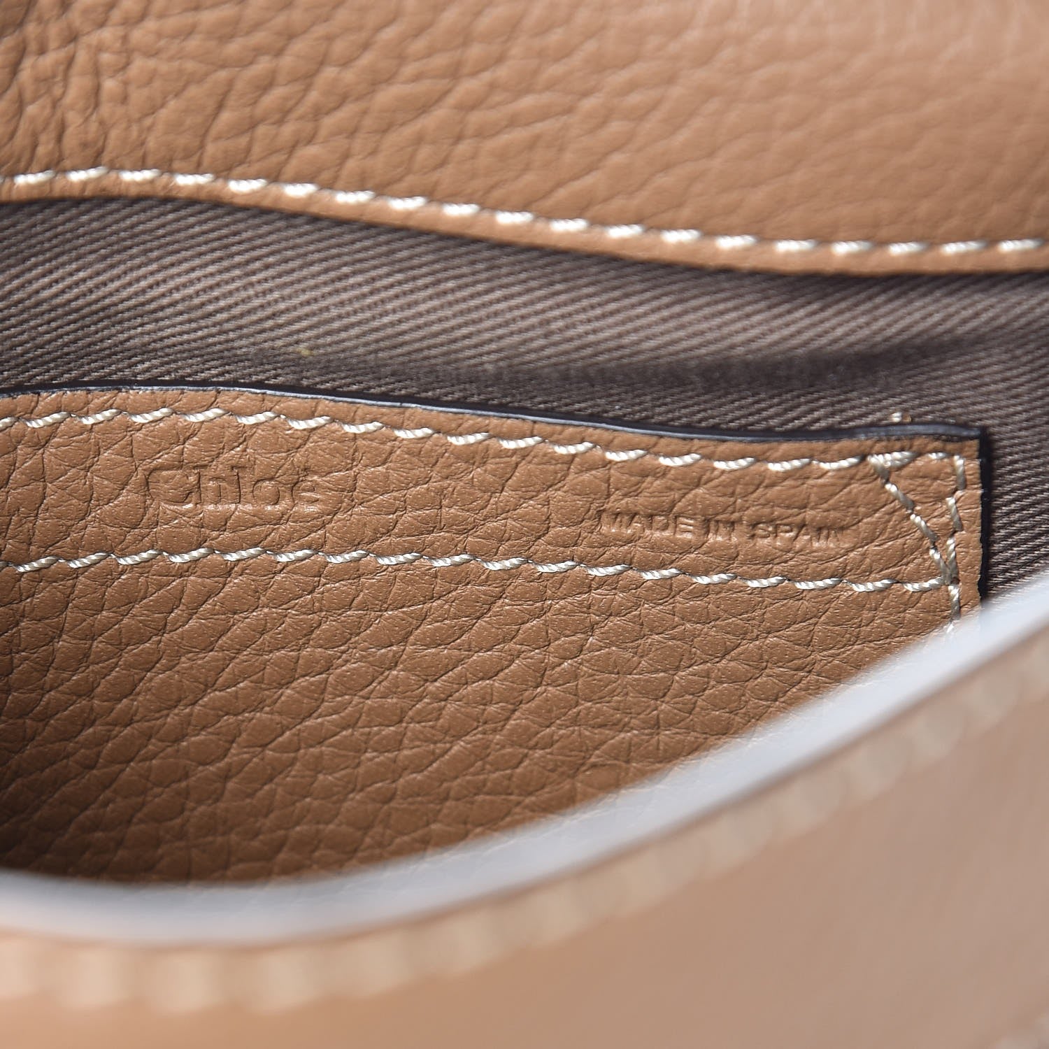 Chloe Calfskin Mini Marcie Round Crossbody Bag Nut 6 of 9