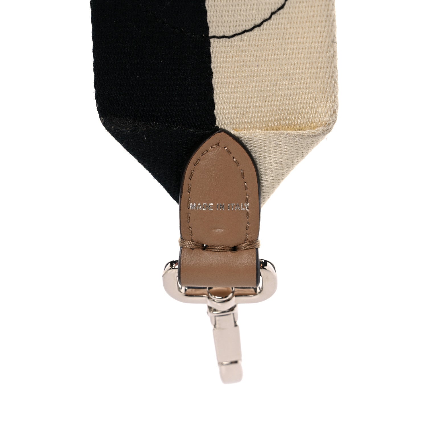 Fendi Canvas Calfskin Fendi Strap You Beige Black Multicolor 4 of 7