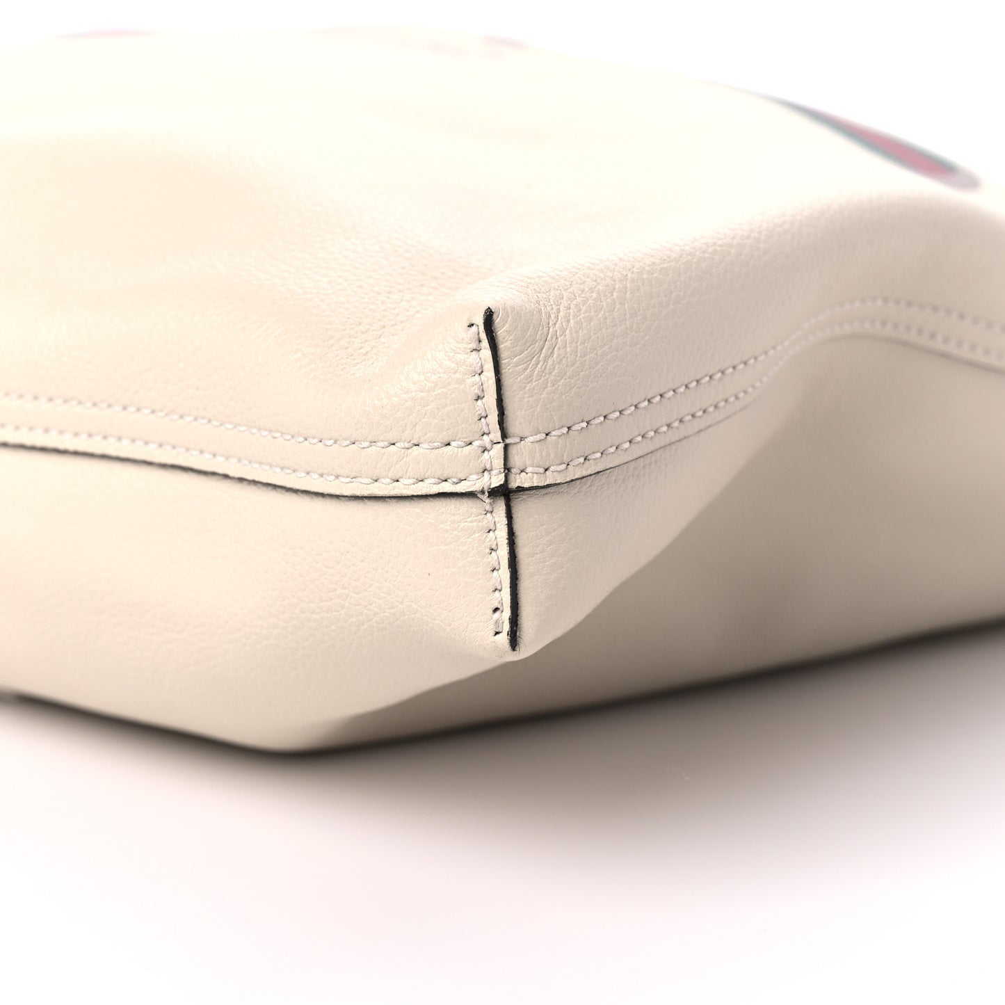 Calfskin Mens Logo Tote White