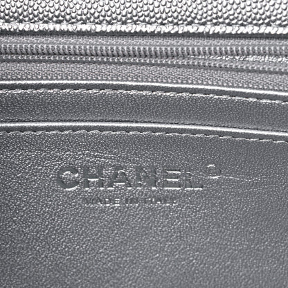Chanel Metallic Caviar Quilted Mini Top Handle Rectangular Flap Silver 6 of 10