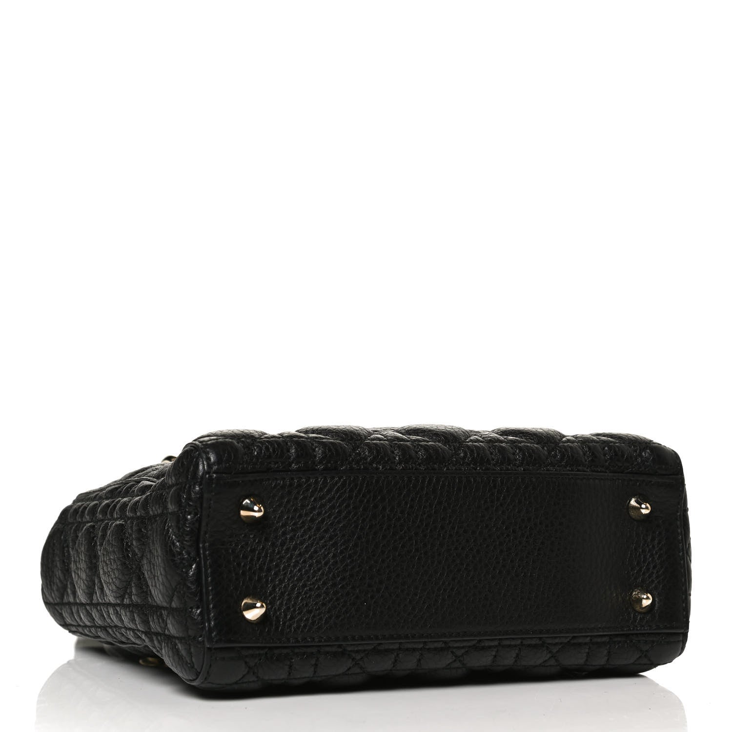 Christian Dior Grained Calfskin Cannage Small Supple Lady Dior Black 4 of 12