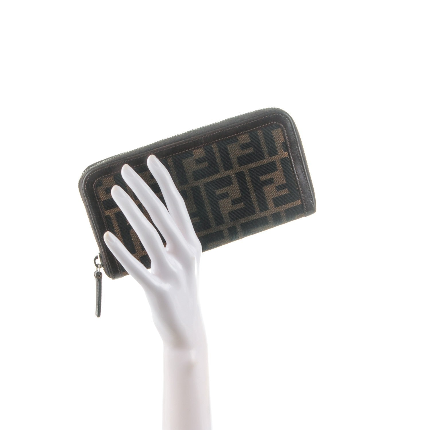Fendi Zucca Zip Around Wallet Tobacco 2 of 7