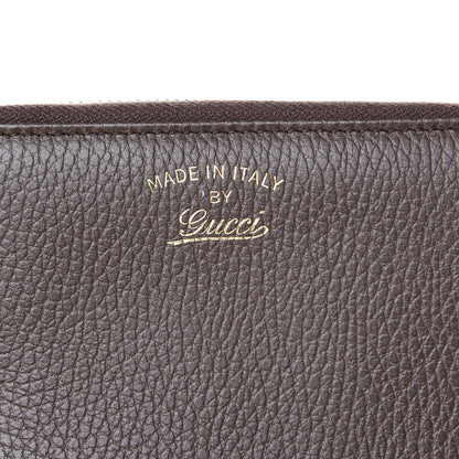 Gucci Dollar Calfskin Bi-Color Medium Swing Zip Around Wallet Grey Field Soft Pink 8 of 8