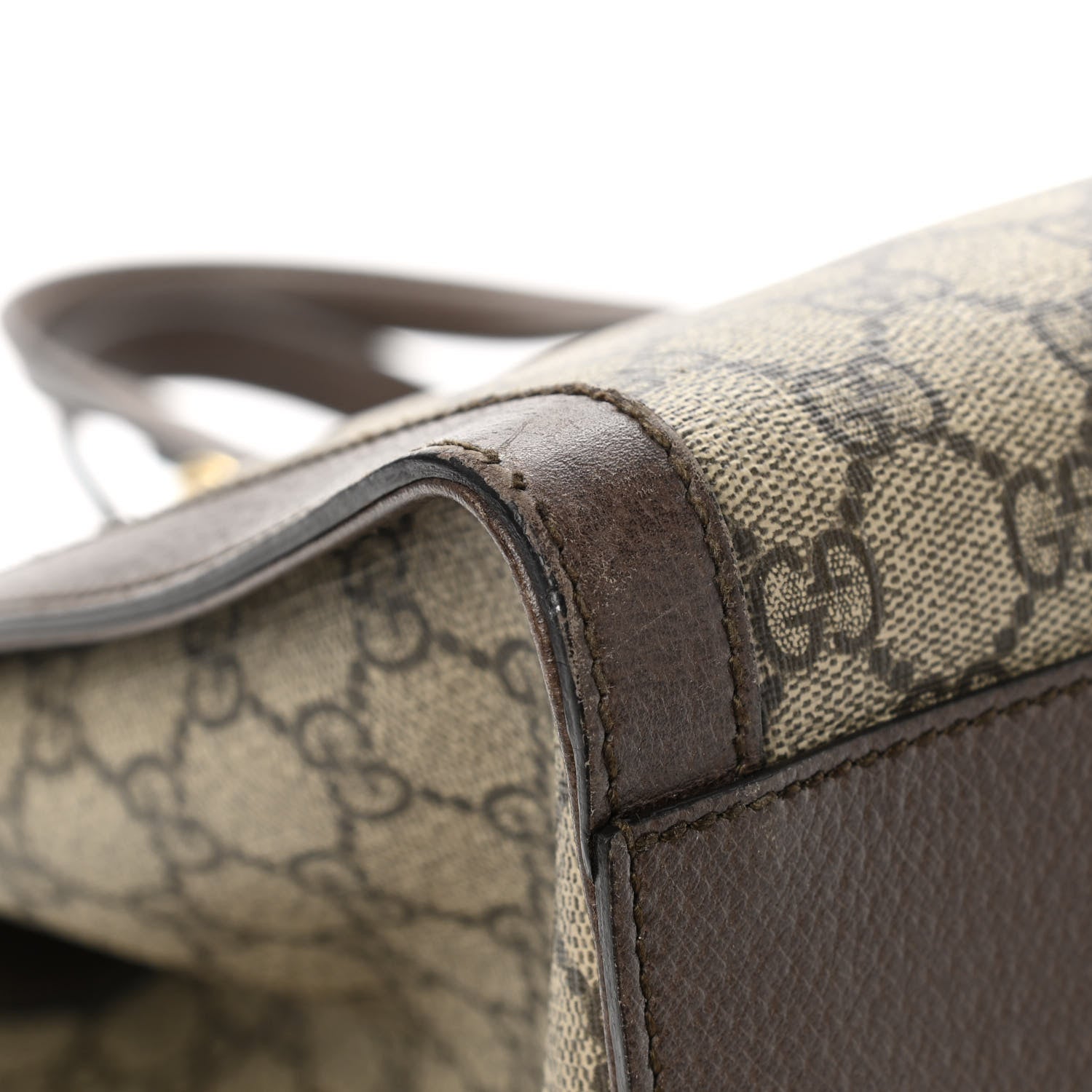 Gucci GG Supreme Monogram Web Medium Ophidia Tote Bag Brown 9 of 16