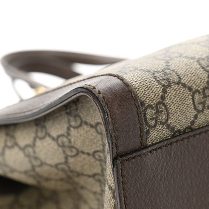 Gucci GG Supreme Monogram Web Medium Ophidia Tote Bag Brown 9 of 16
