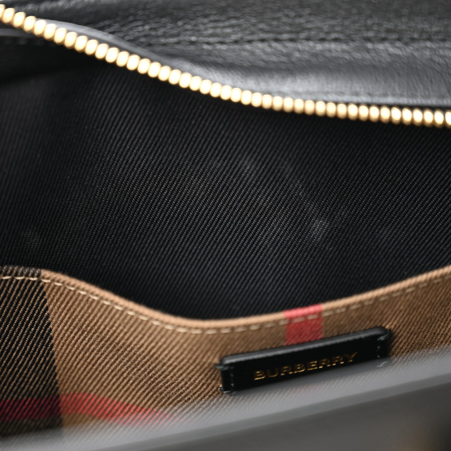 Calfskin Mega Check Small Banwell Tote  Black