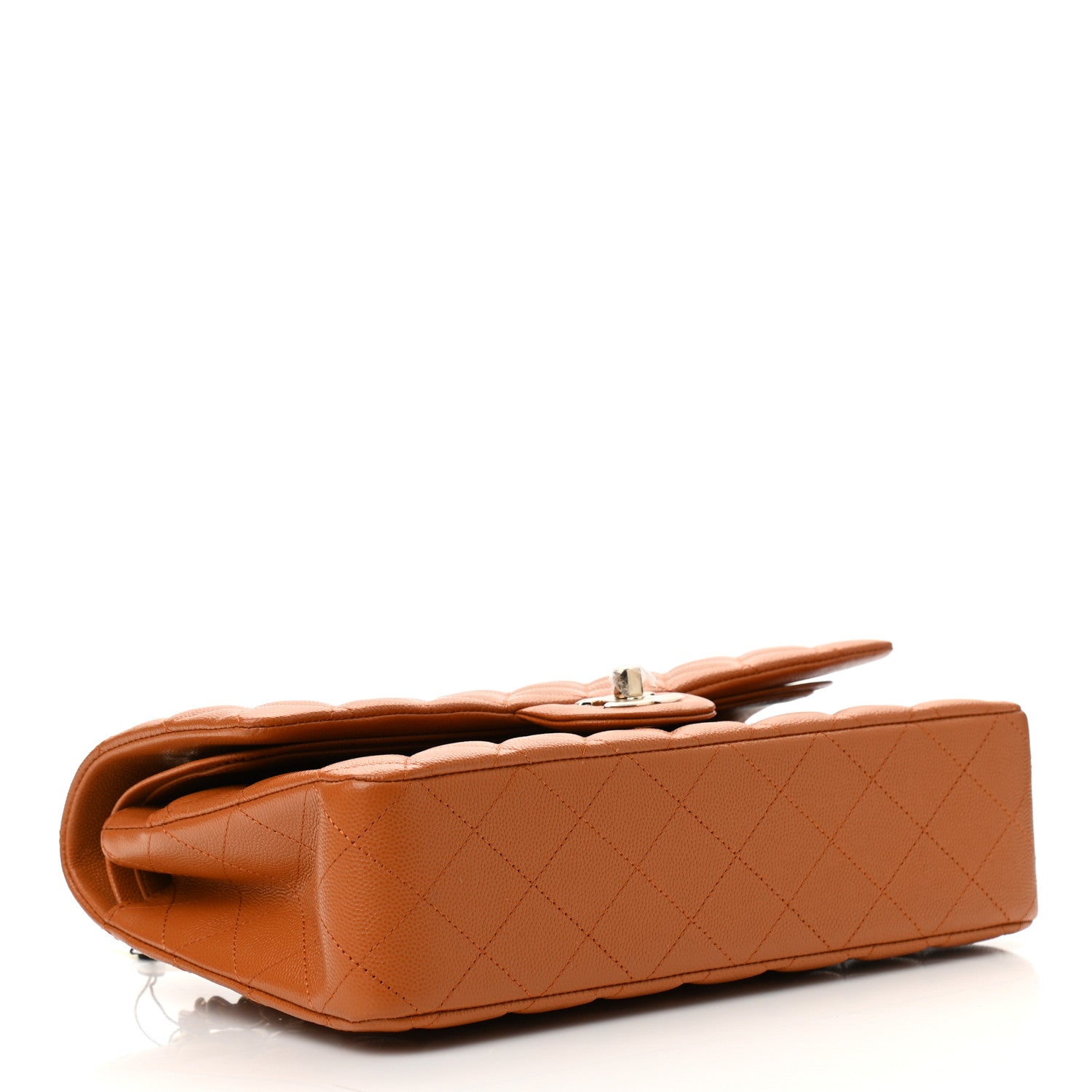 Chanel Caviar Quilted Medium Double Flap Light Brown 4 of 11