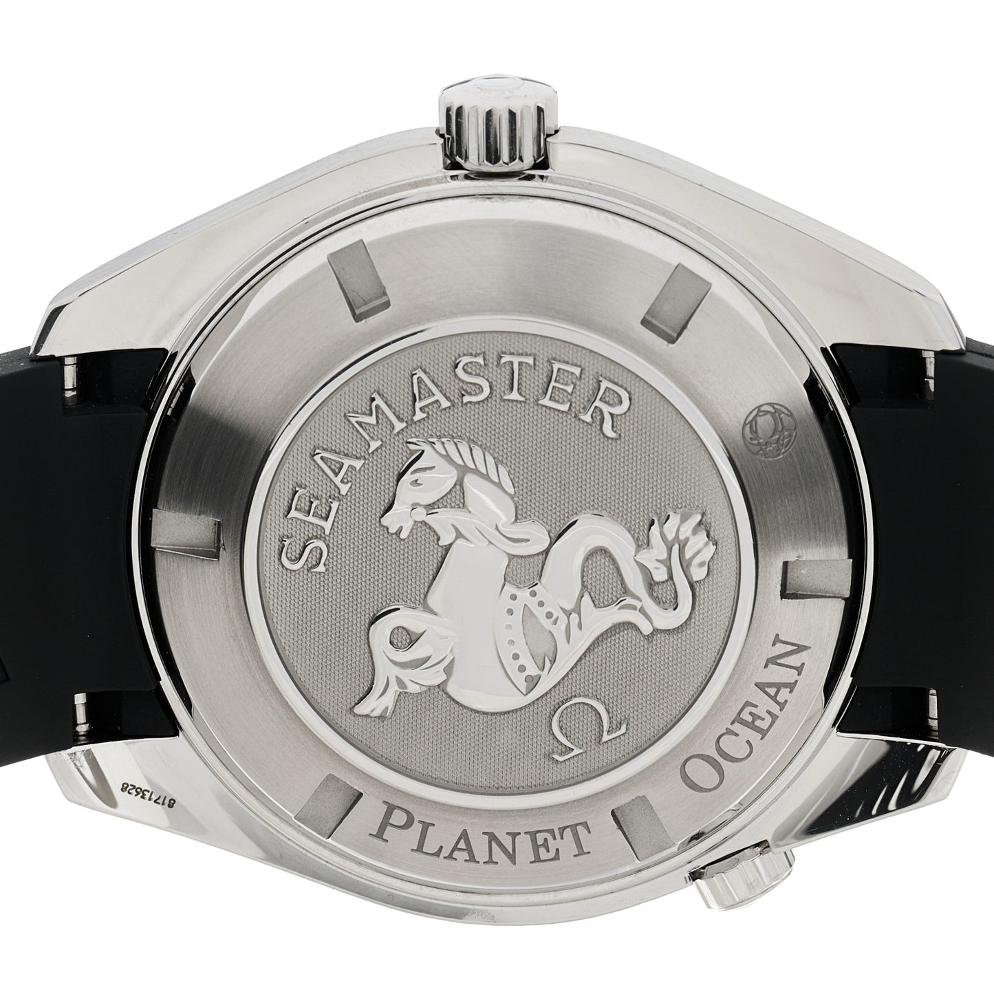 Stainless Steel Rubber 43mm Seamaster Planet Ocean Co-Axial Automatic Watch Black 2200.51.00