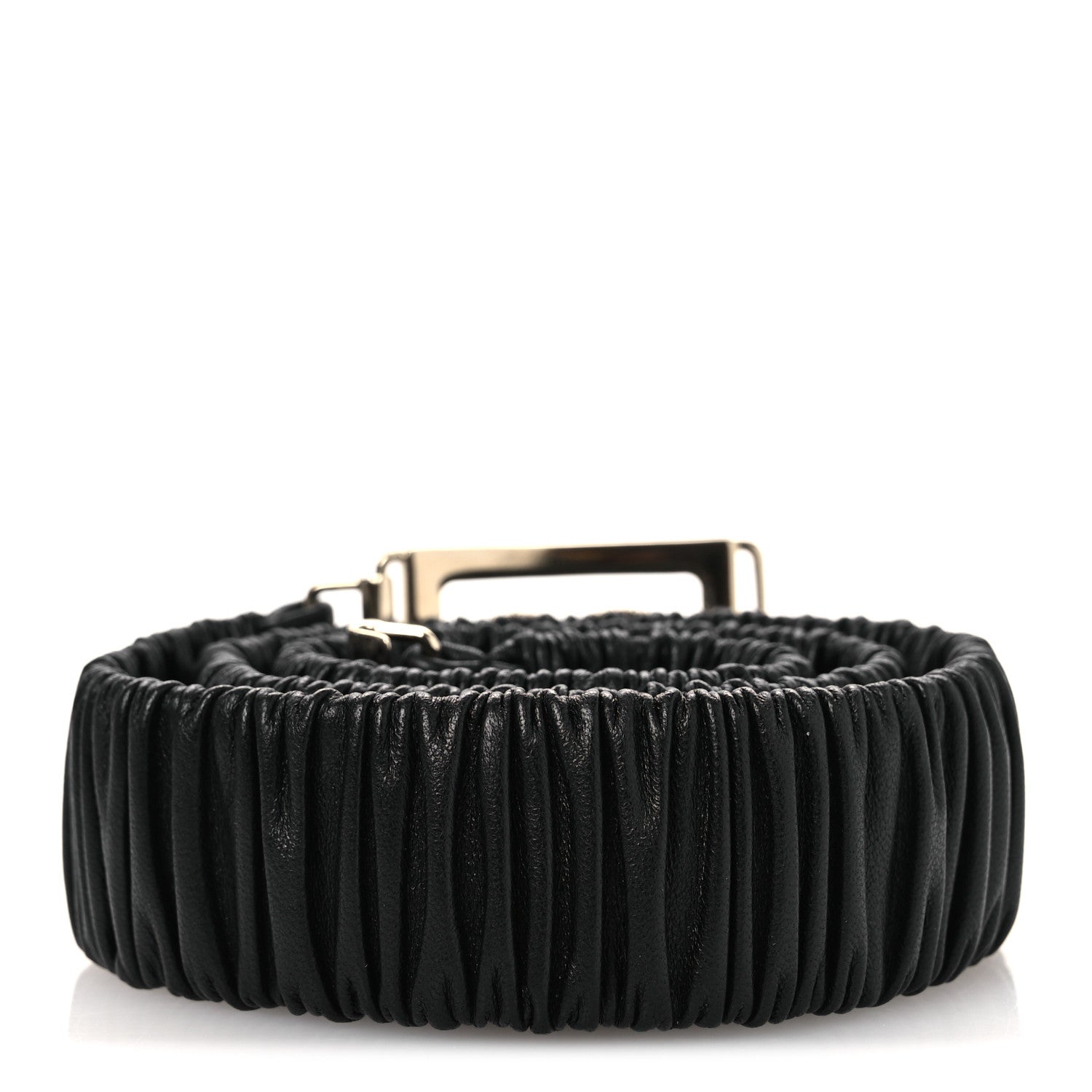 Chanel Lambskin Crystal Ruched CC Belt 75 30 Black 75 30 Black 2 of 4