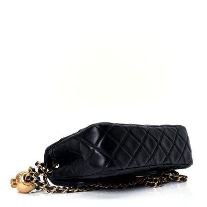Chanel Lambskin Quilted Mini Rectangular Pearl Crush Flap Black 3 of 4