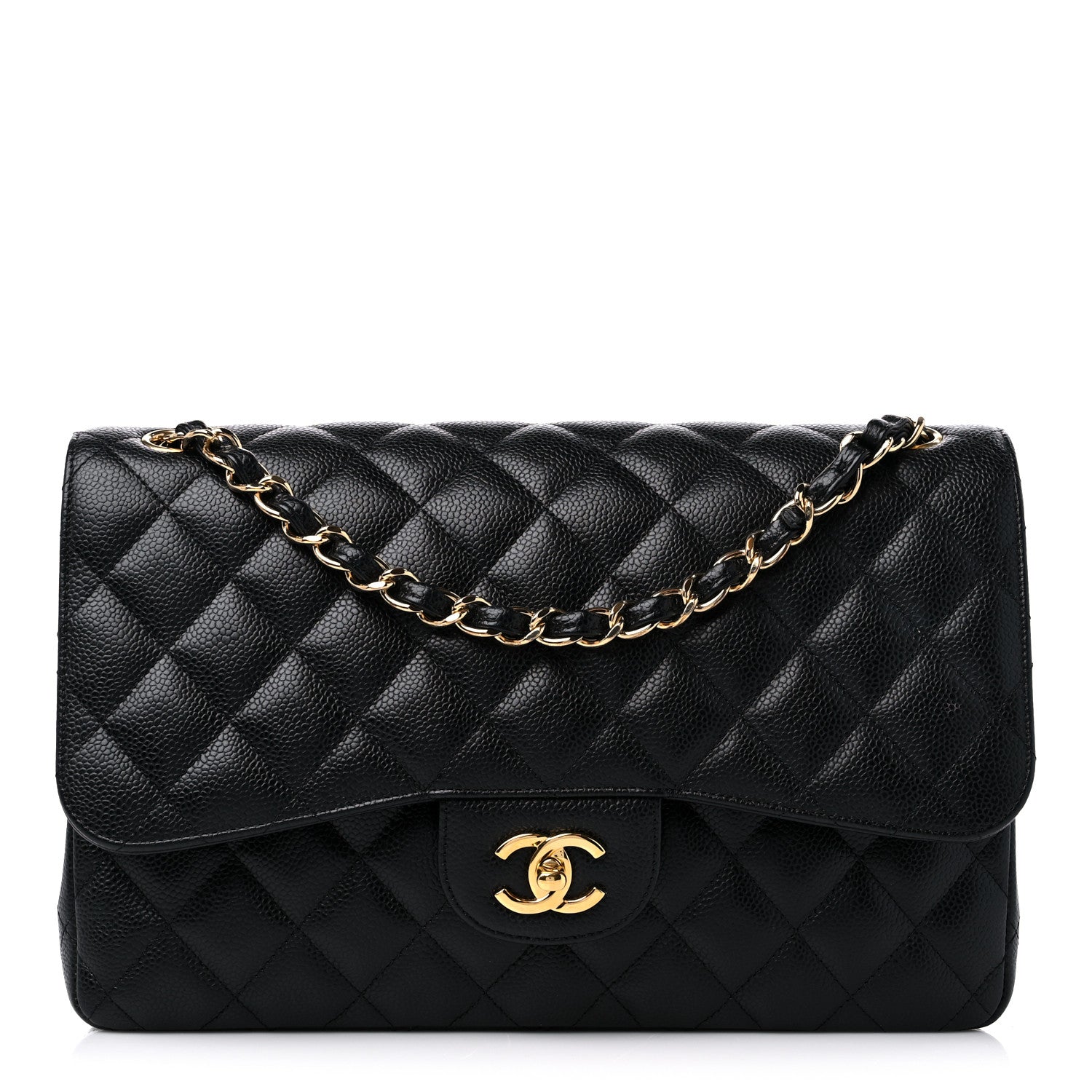 Chanel Caviar Quilted Jumbo Double Flap Black 1 of 11