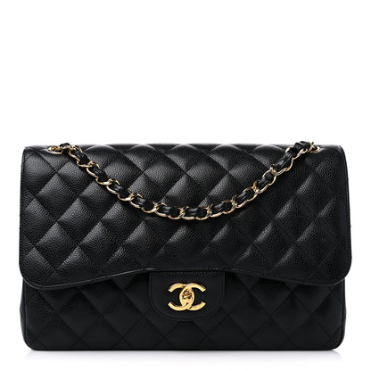 Chanel Caviar Quilted Jumbo Double Flap Black 1 of 11