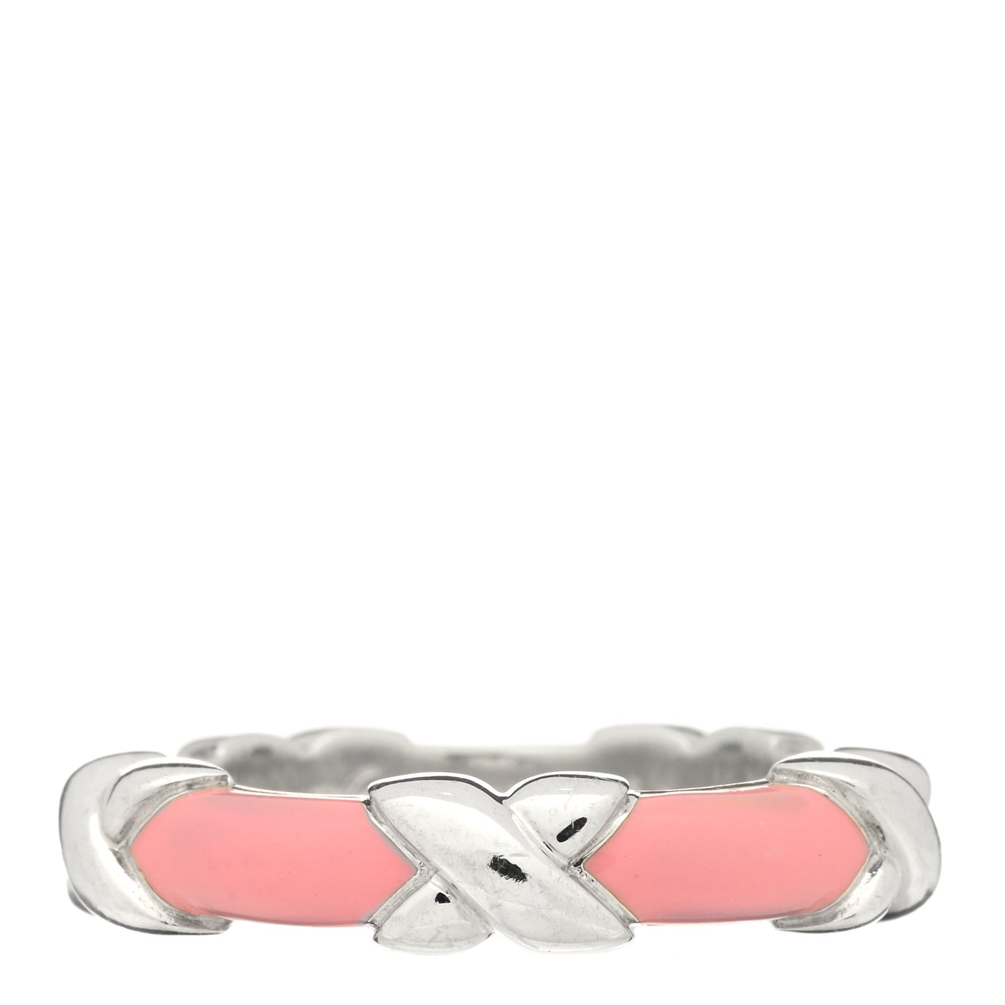 Sterling Silver Enamel Signature X Ring Pink 52 6