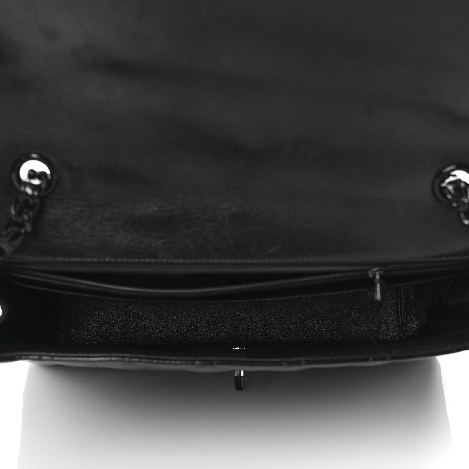 Chanel Patent Quilted Medium Single Flap Bag So Black 4 of 9