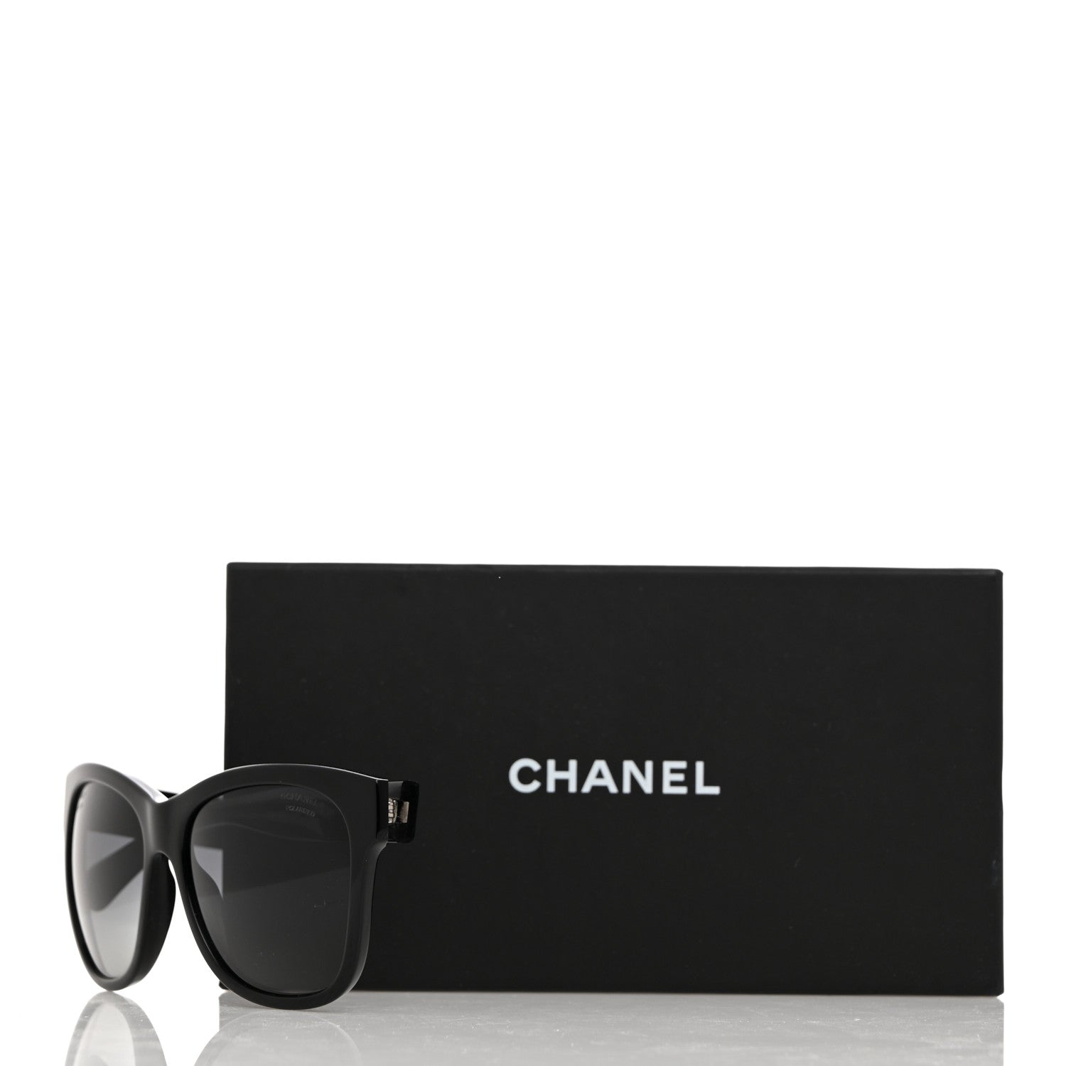 Chanel Acetate Polarized Square CC Sunglasses 5380 Black 8 of 8