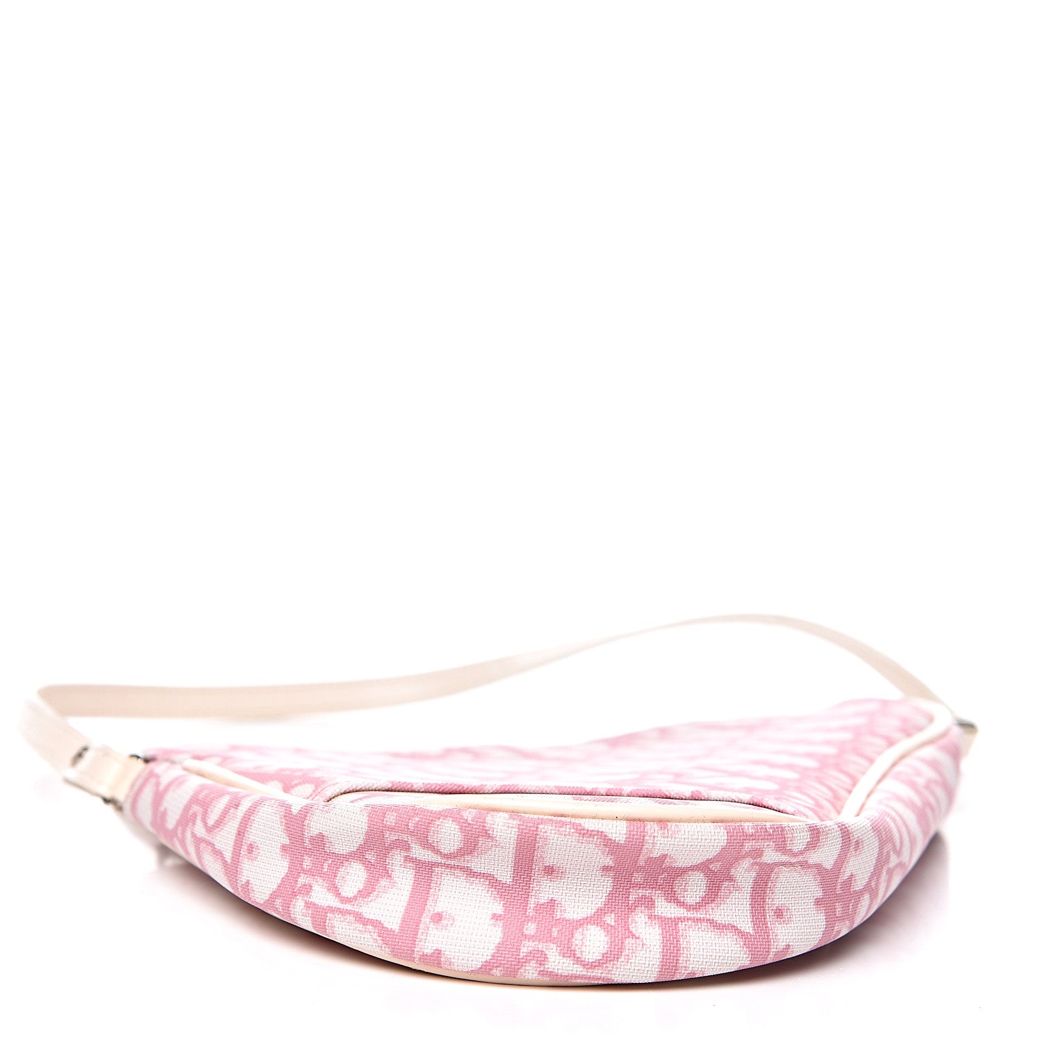 Christian Dior Monogram Mini Saddle Pochette Pink 4 of 12