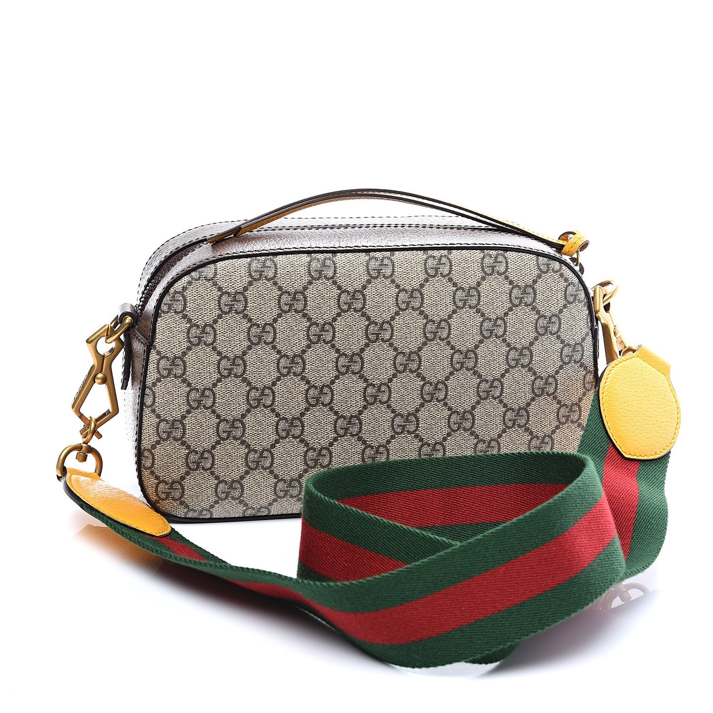 GG Supreme Monogram Web Neo Vintage Shoulder Bag Beige New Acero Crop