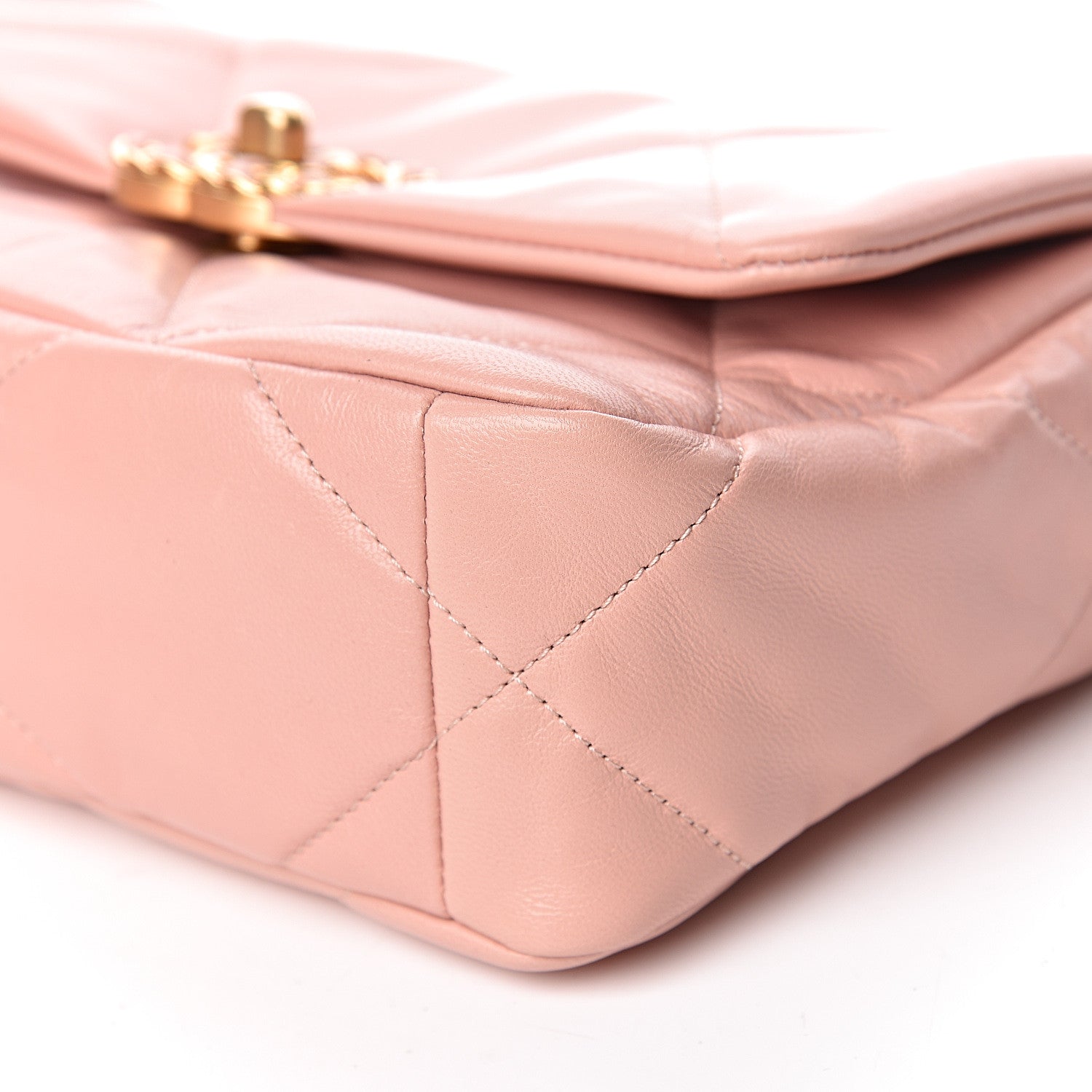 Chanel Lambskin Quilted Medium 19 Flap Light Pink 9 of 11