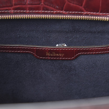 Mulberry Crocodile Embossed Calfskin Small Zipped Bayswater Oxblood 7 of 16