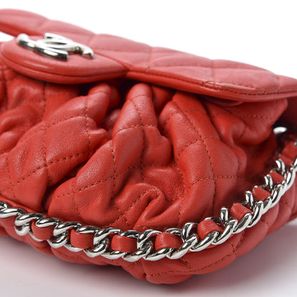 Chanel Washed Lambskin Mini Chain Around Messenger Red 6 of 10