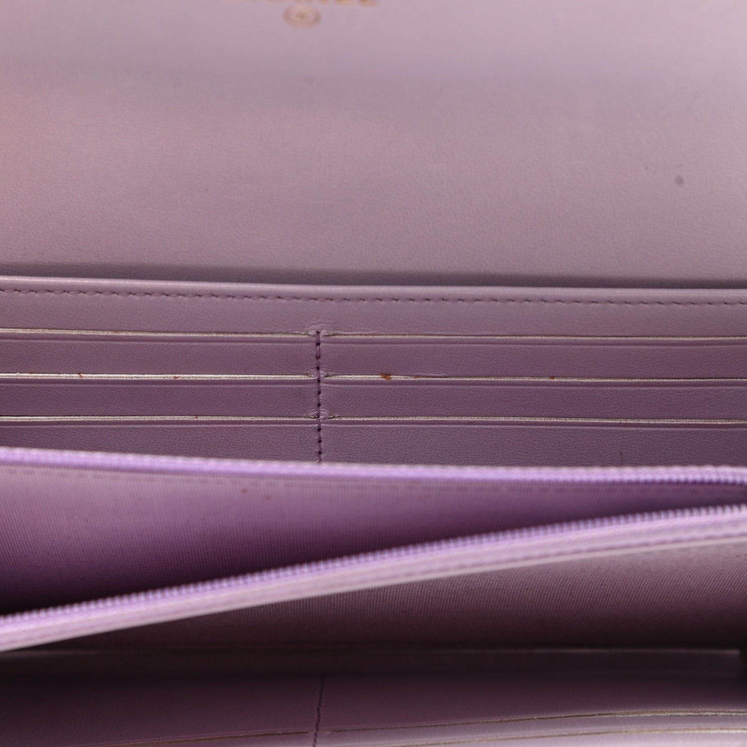Chanel Patent Calfskin Quilted Boy Flap Wallet Light Purple 9 of 9