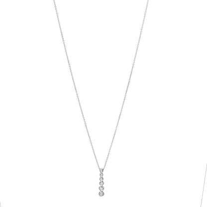 Tiffany Platinum Diamond Jazz Graduated Drop Pendant Necklace 1 of 8