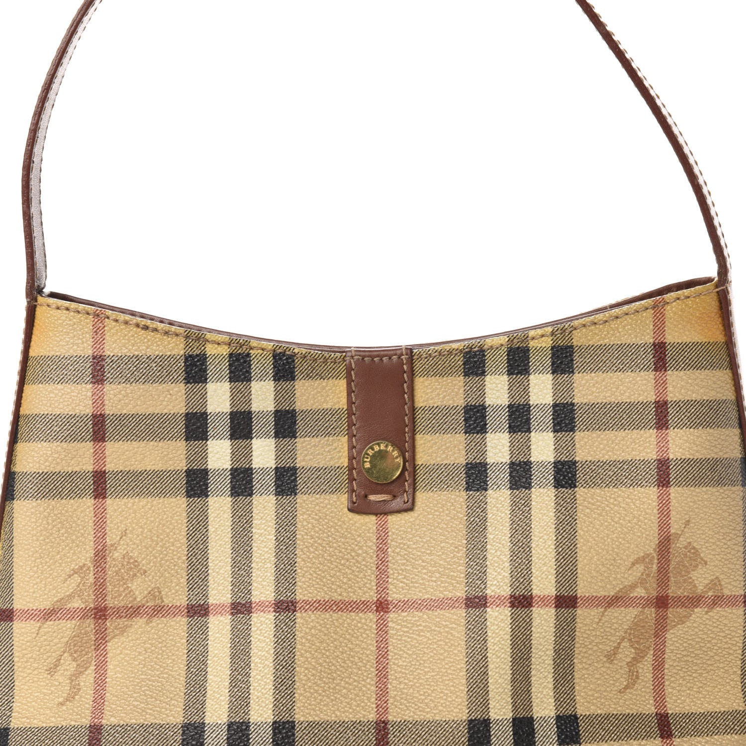 Burberry Haymarket Check Shoulder Bag Brown 10 of 10