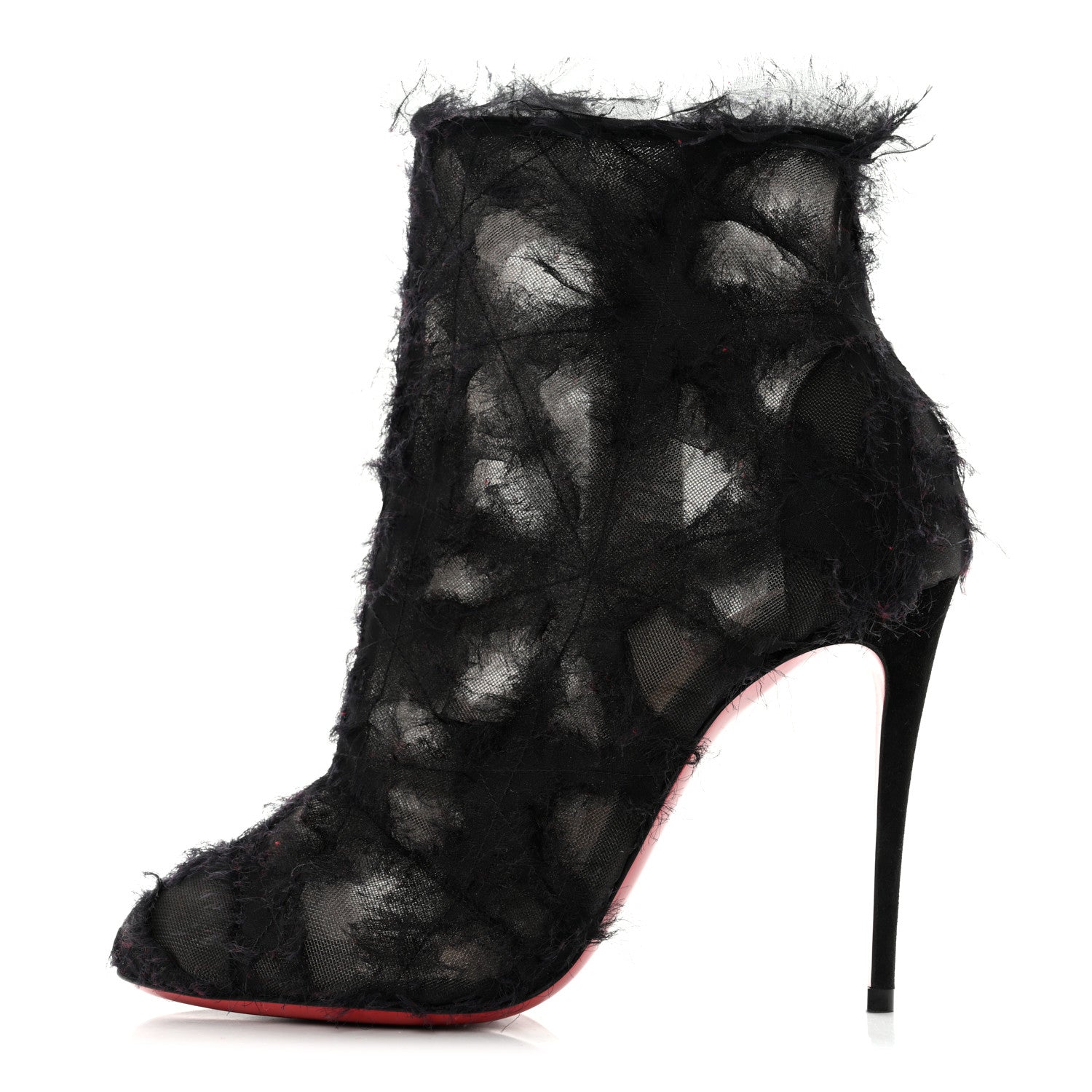 Christian Louboutin Organza Toubootfrou 100 Ankle Booties 35.5 Black 1 of 7