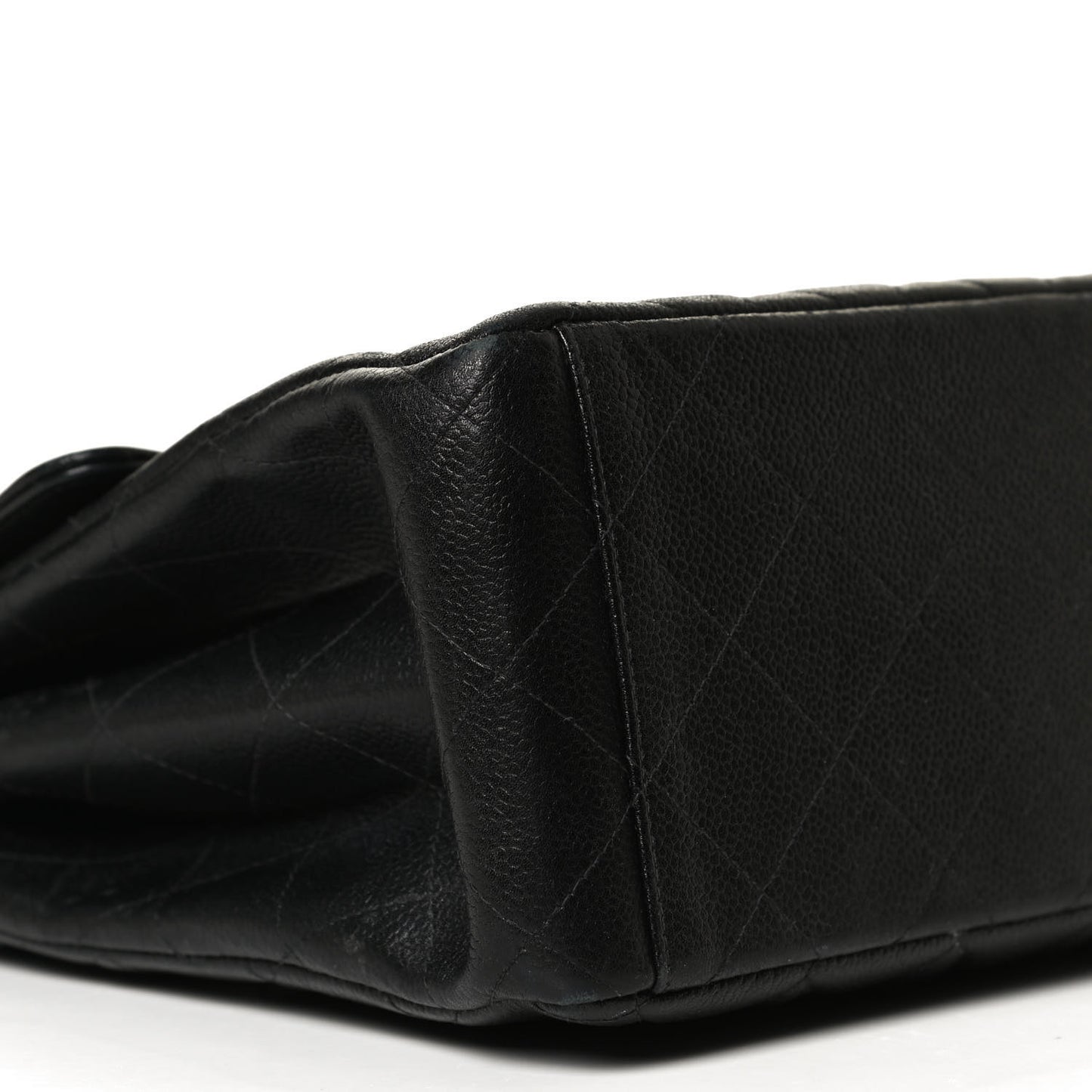 Caviar Quilted Medium Kelly Flap Black