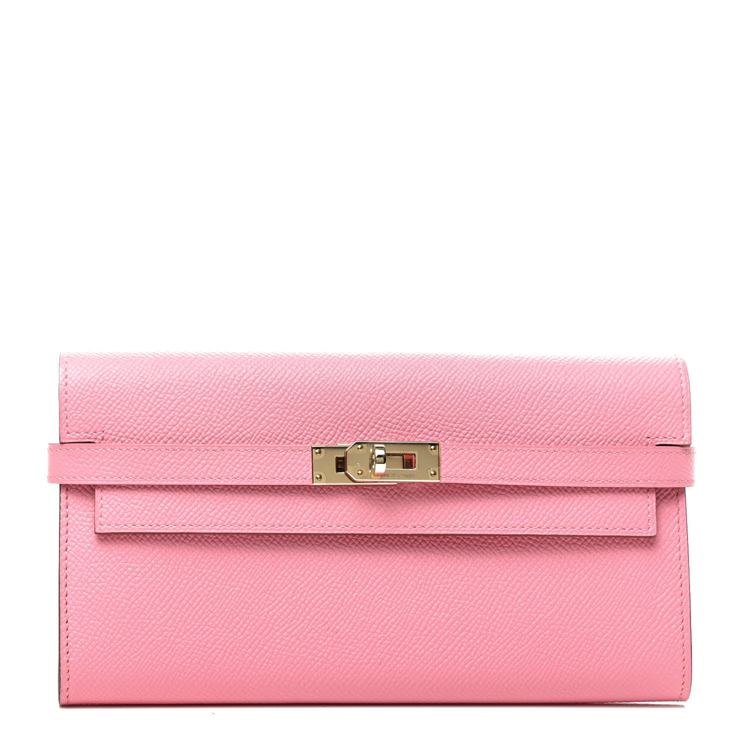 Hermes Epsom Kelly Longue Wallet Rose Confetti 1 of 8