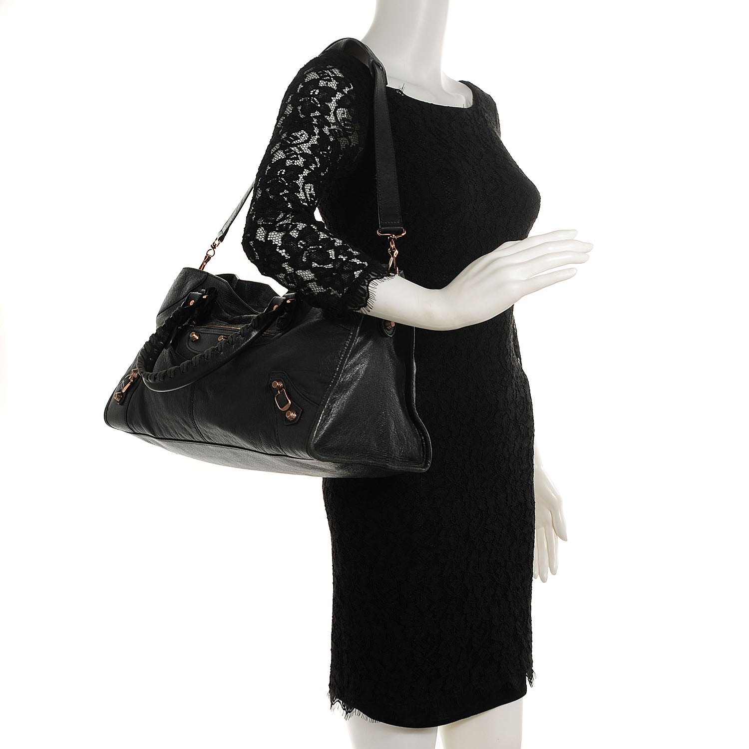 Balenciaga Agneau Giant 12 Rose Gold Hardware Part Time Anthracite 2 of 13