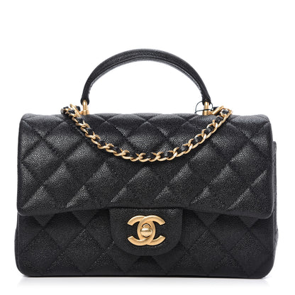 Chanel Caviar Quilted Mini Top Handle Rectangular Flap Black 1 of 9