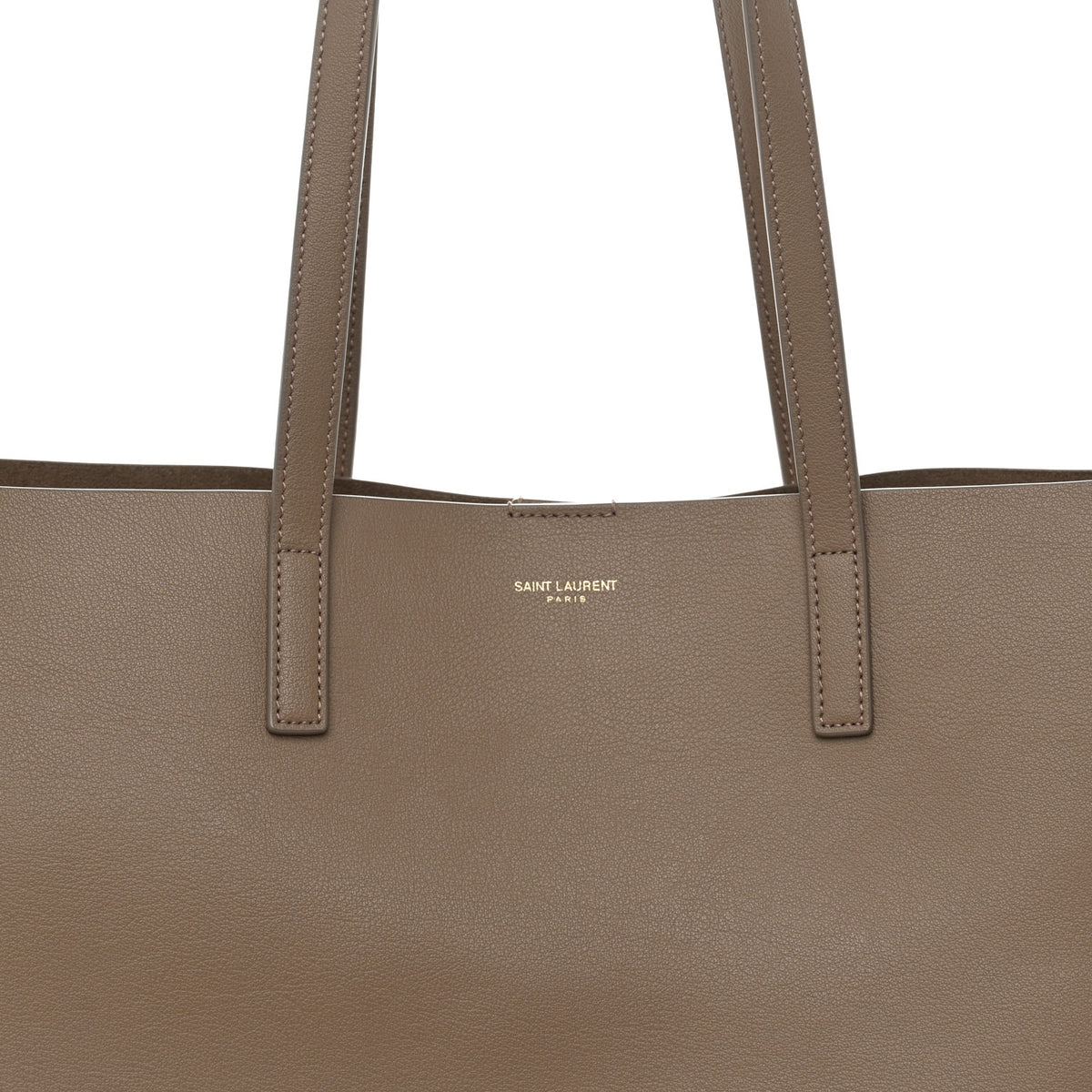 Calfskin Large Shopping Tote Dark Beige