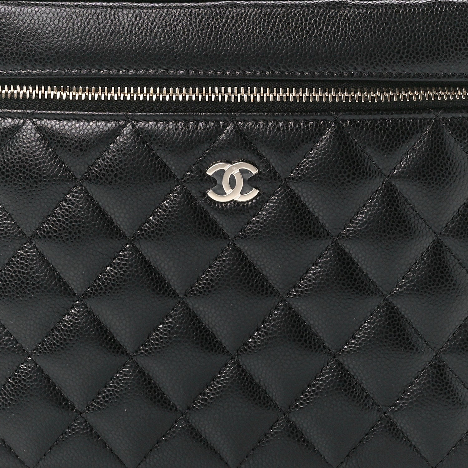 Chanel Caviar Quilted Large Vanity Pouch Black 9 of 13