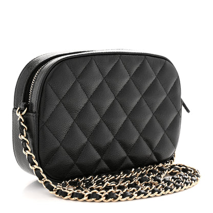 Chanel Caviar Quilted Chain Camera Bag Black 3 of 11