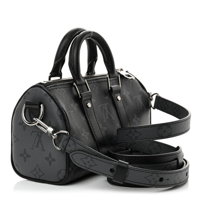 Louis Vuitton Reverse Monogram Eclipse Keepall XS Black 3 of 10