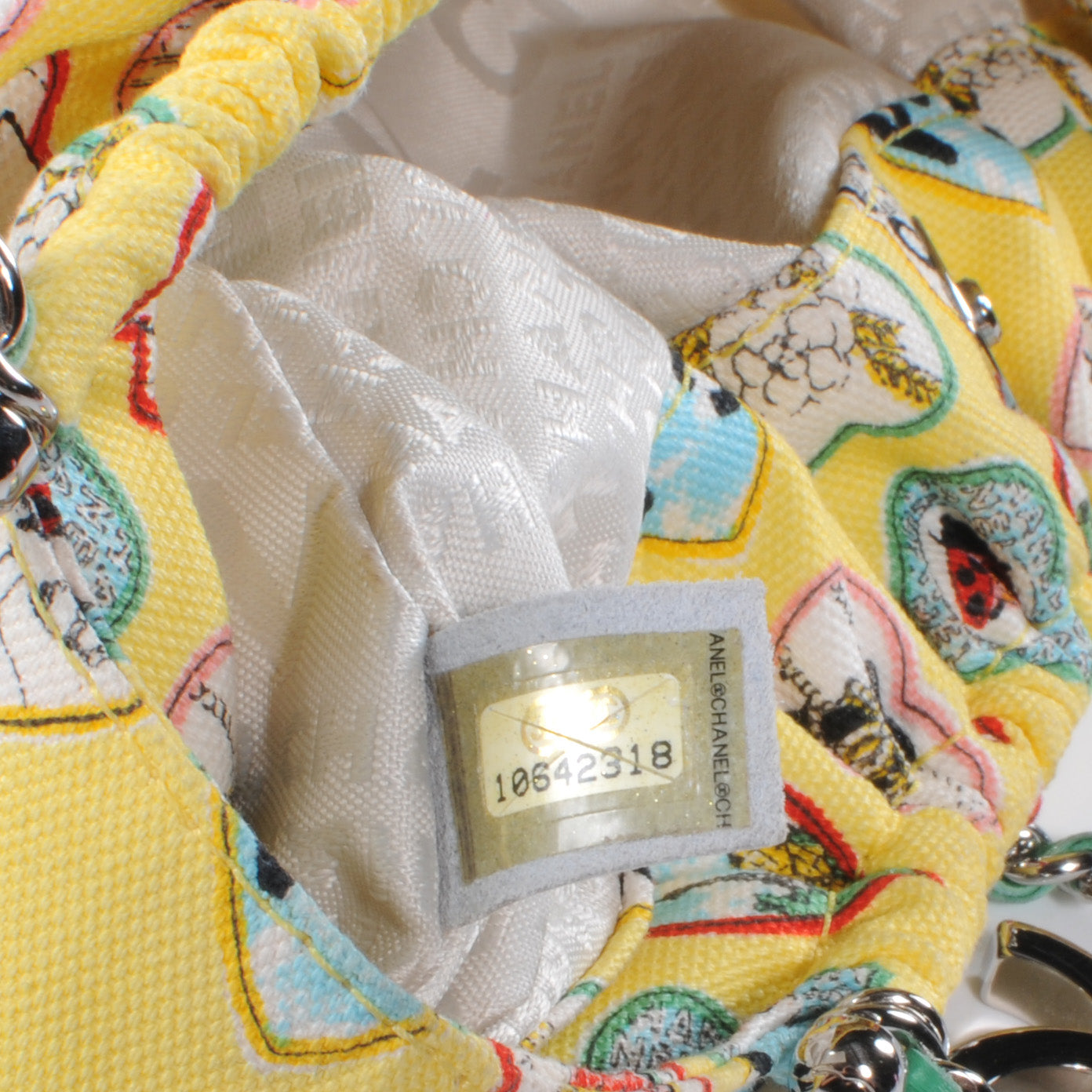 Chanel Canvas Coco Hearts Shoulder Bag Yellow 13 of 29